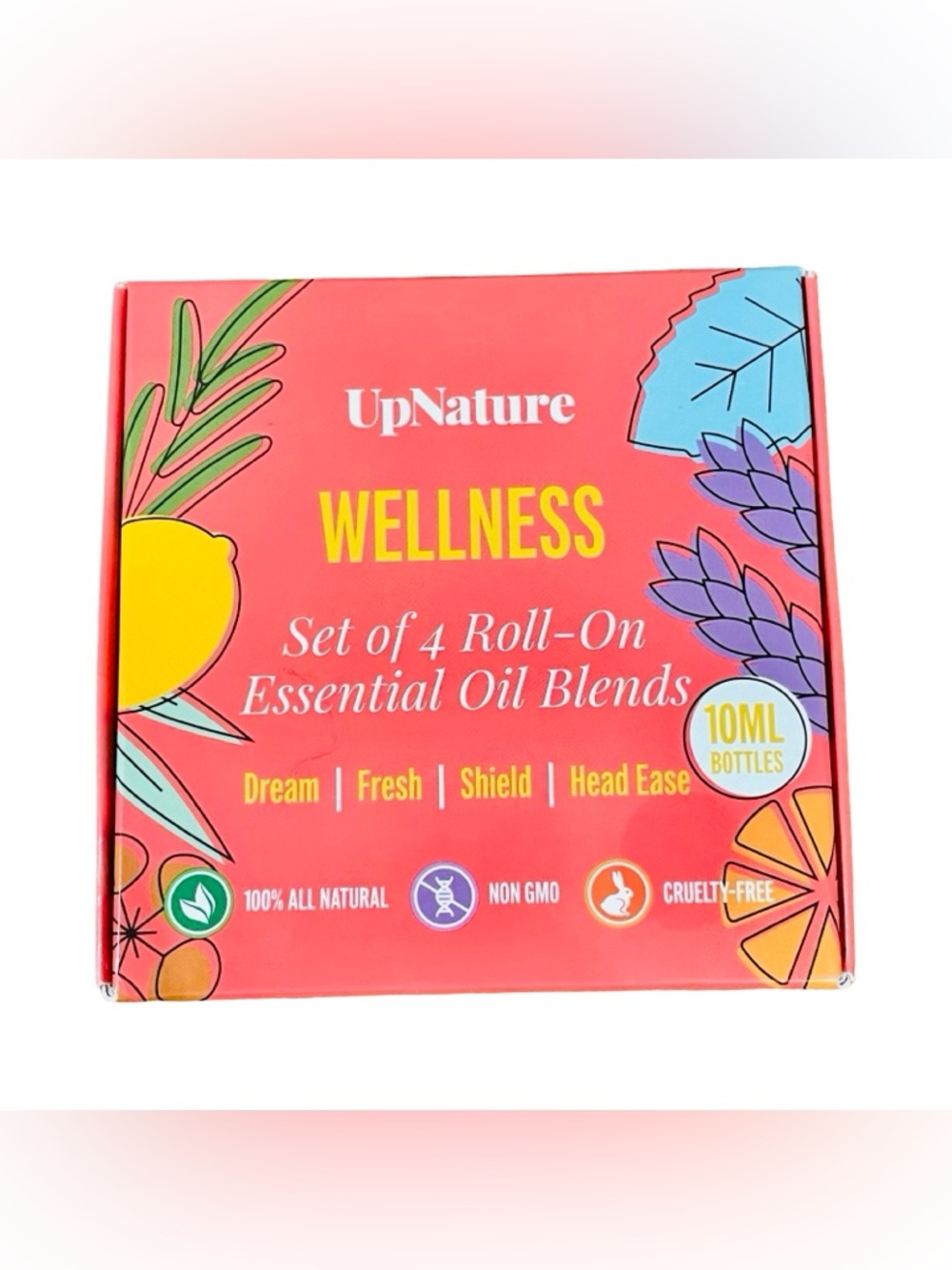 UpNature Wellness Essential Oil Roll-On Set | 4pc Aromatherapy Travel Kit - Picture 2 of 3